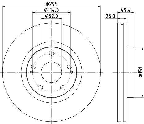 HELLA PAGID Piduriketas 8DD 355 114-671